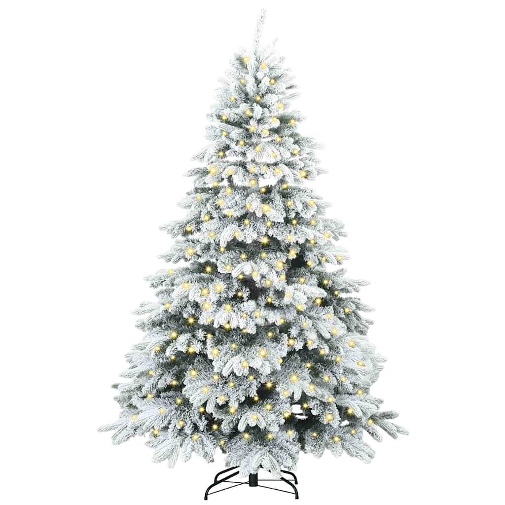 Albero di Natale artificiale con 300 LED Verde 240 cm PE e PVC