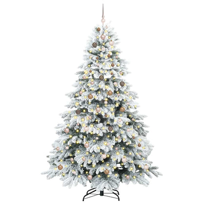 Albero di Natale artificiale con 300 LED Verde 240 cm PE e PVC