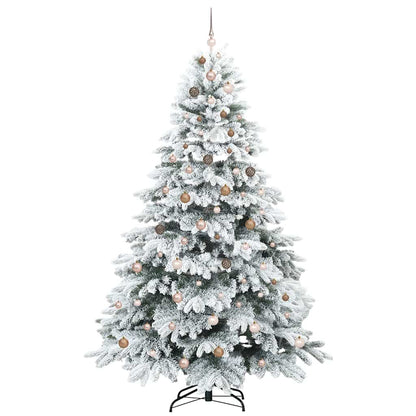 Albero di Natale artificiale con 300 LED Verde 240 cm PE e PVC