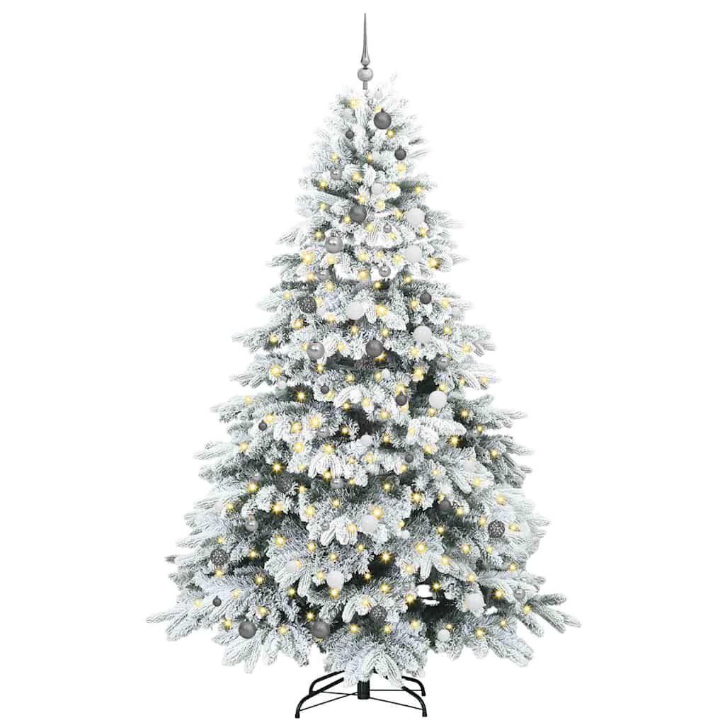 Albero di Natale artificiale con 300 LED Verde 240 cm PE e PVC