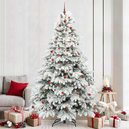 Albero di Natale artificiale con 300 LED Verde 240 cm PE e PVC