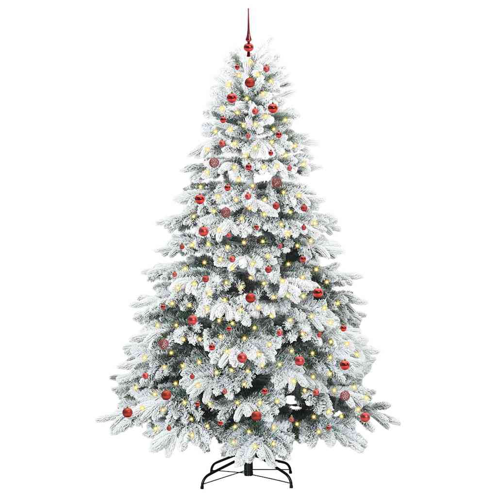 Albero di Natale artificiale con 300 LED Verde 240 cm PE e PVC