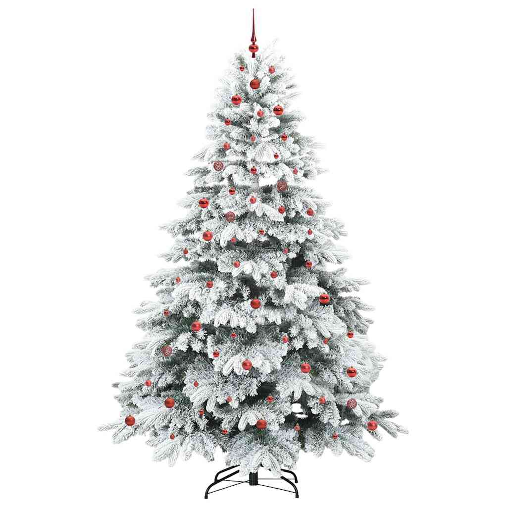 Albero di Natale artificiale con 300 LED Verde 240 cm PE e PVC