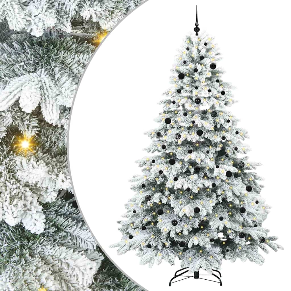 Albero di Natale artificiale con 300 LED Verde 240 cm PE e PVC