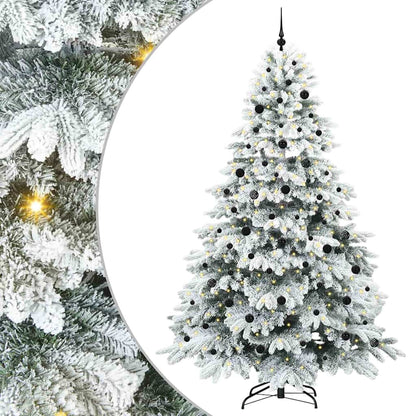 Albero di Natale artificiale con 300 LED Verde 240 cm PE e PVC