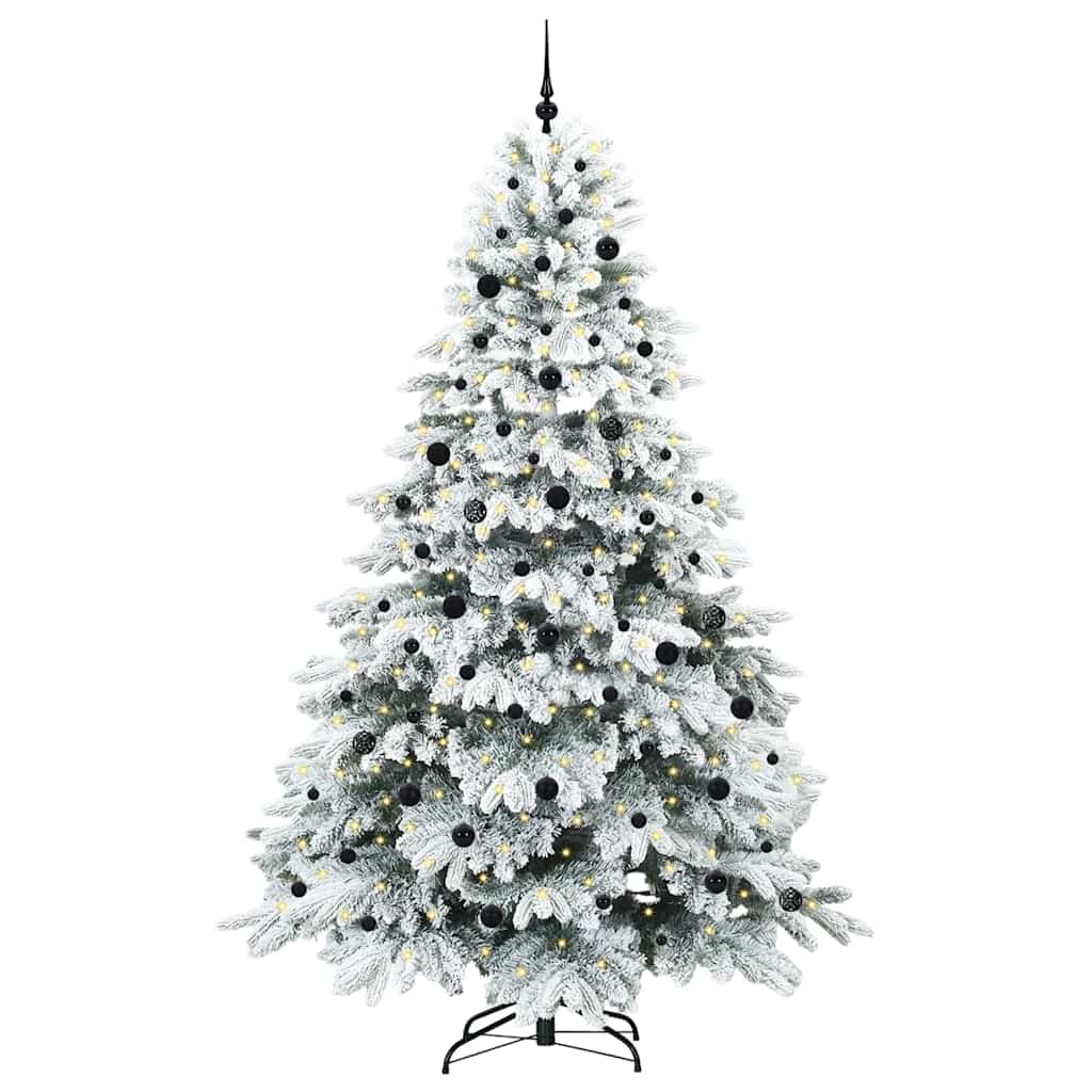Albero di Natale artificiale con 300 LED Verde 240 cm PE e PVC