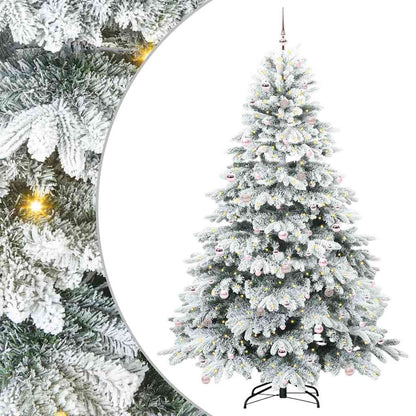 Albero di Natale artificiale con 300 LED Verde 240 cm PE e PVC