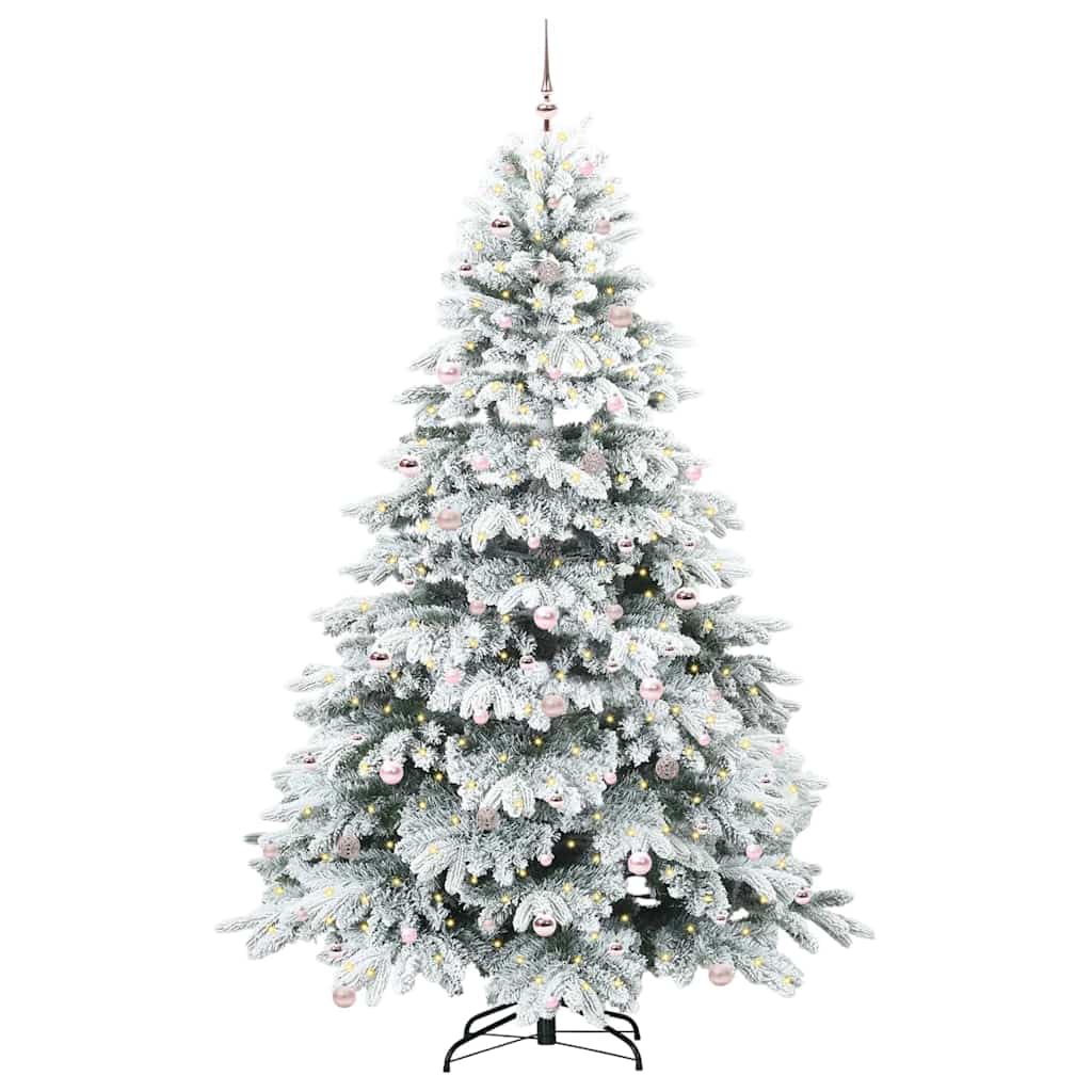 Albero di Natale artificiale con 300 LED Verde 240 cm PE e PVC