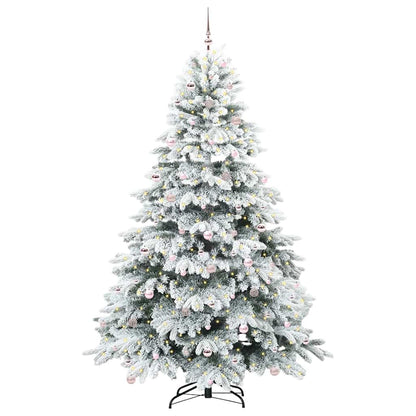 Albero di Natale artificiale con 300 LED Verde 240 cm PE e PVC