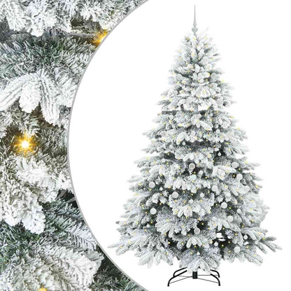Albero di Natale artificiale con 300 LED Verde 240 cm PE e PVC