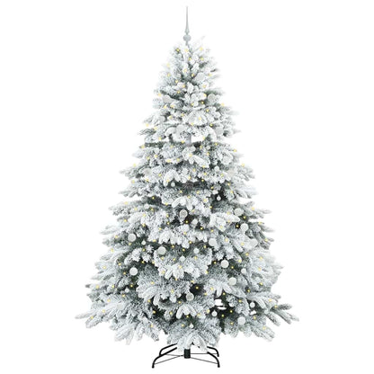 Albero di Natale artificiale con 300 LED Verde 240 cm PE e PVC