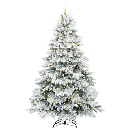 Albero di Natale artificiale con 300 LED Verde 240 cm PE e PVC