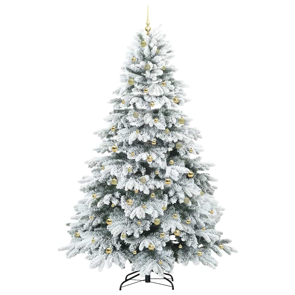 Albero di Natale artificiale con 300 LED Verde 240 cm PE e PVC