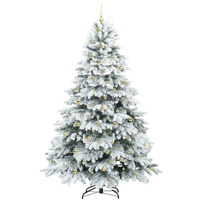 Albero di Natale artificiale con 300 LED Verde 240 cm PE e PVC