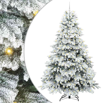Albero di Natale artificiale con 300 LED Verde 240 cm PE e PVC