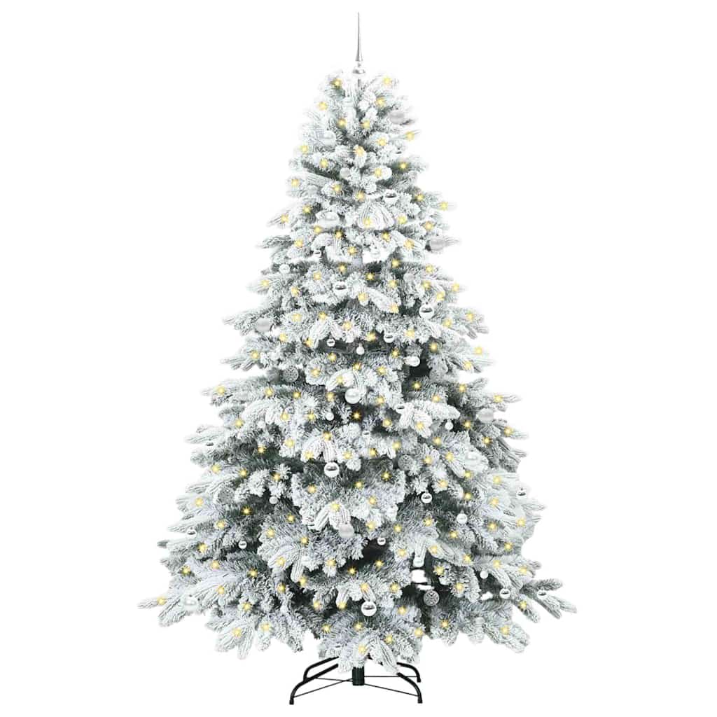 Albero di Natale artificiale con 300 LED Verde 240 cm PE e PVC