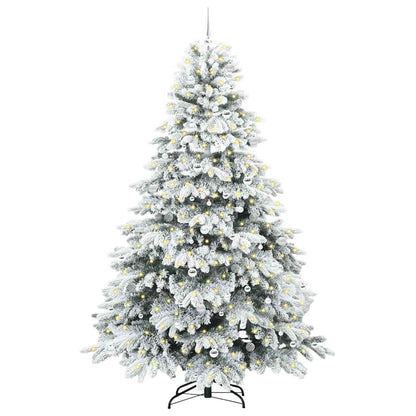 Albero di Natale artificiale con 300 LED Verde 240 cm PE e PVC