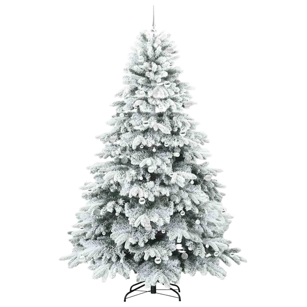 Albero di Natale artificiale con 300 LED Verde 240 cm PE e PVC