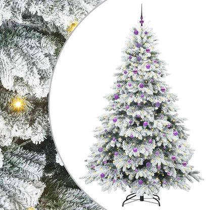 Albero di Natale artificiale con 300 LED Verde 240 cm PE e PVC
