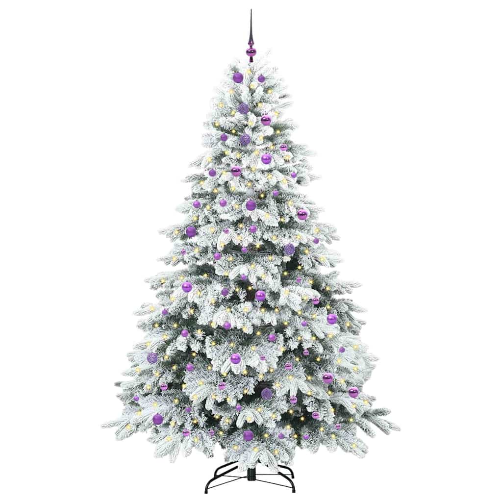 Albero di Natale artificiale con 300 LED Verde 240 cm PE e PVC