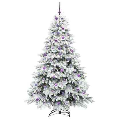 Albero di Natale artificiale con 300 LED Verde 240 cm PE e PVC
