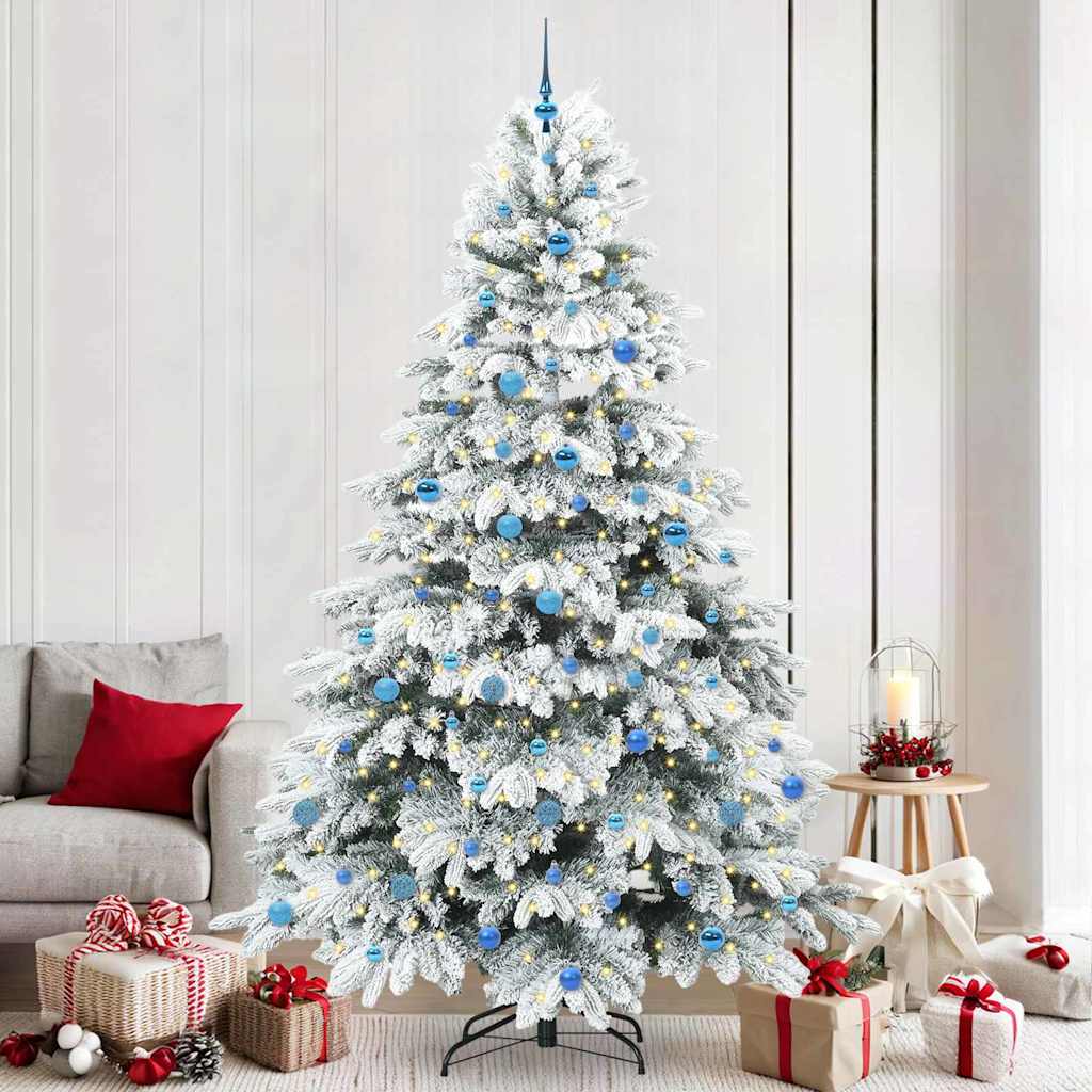Albero di Natale artificiale con 300 LED Verde 240 cm PE e PVC