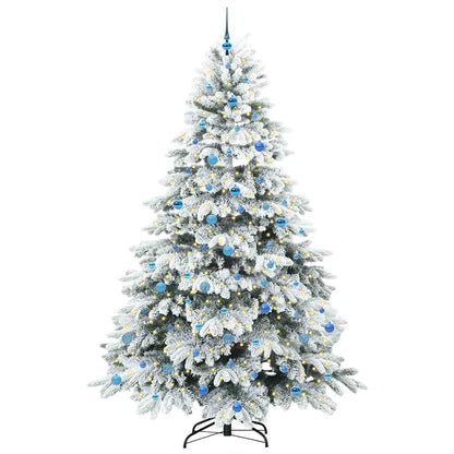 Albero di Natale artificiale con 300 LED Verde 240 cm PE e PVC