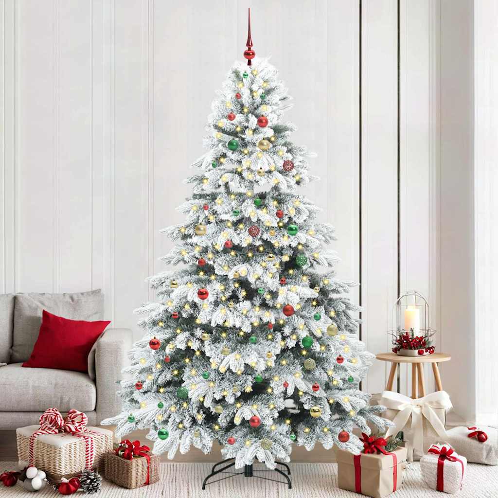 Albero di Natale artificiale con 300 LED Verde 240 cm PE e PVC