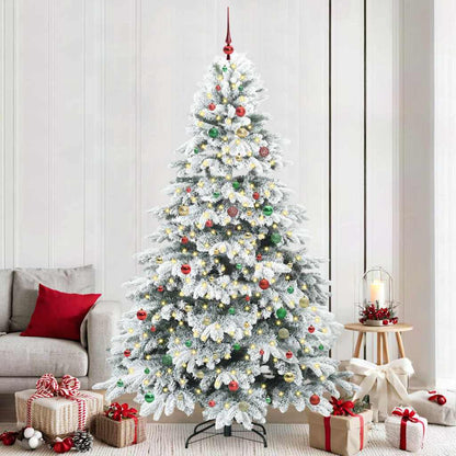 Albero di Natale artificiale con 300 LED Verde 240 cm PE e PVC