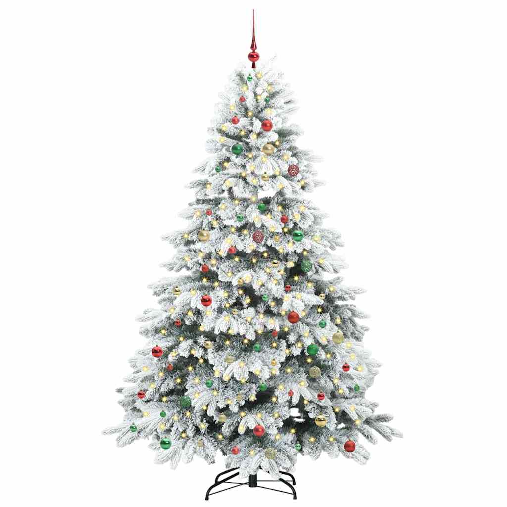 Albero di Natale artificiale con 300 LED Verde 240 cm PE e PVC