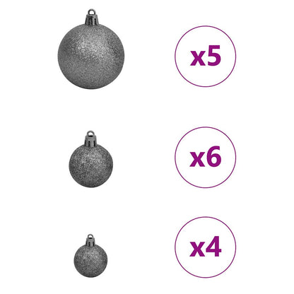 Albero di Natale Artificiale con Rami Pieghevoli 150 cm PVC