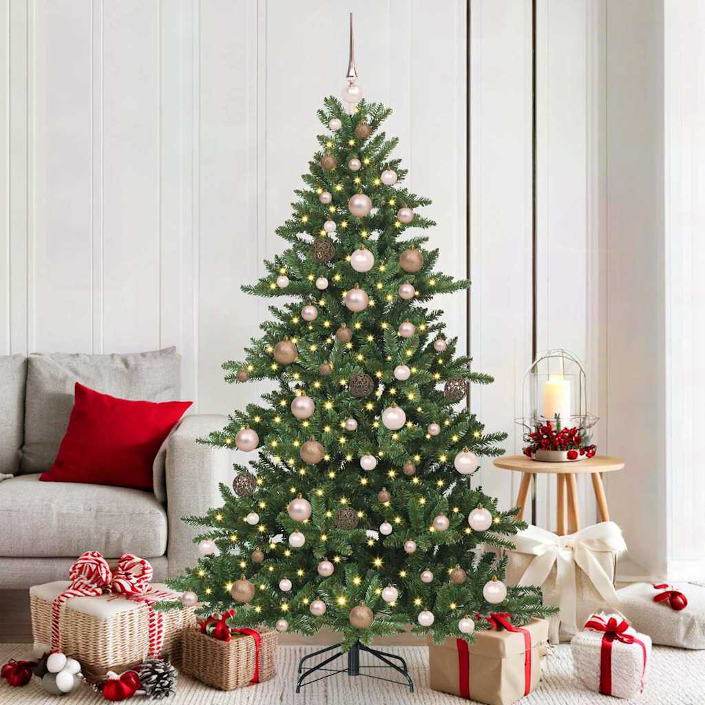 Albero di Natale Artificiale con Rami Pieghevoli 180 cm PVC
