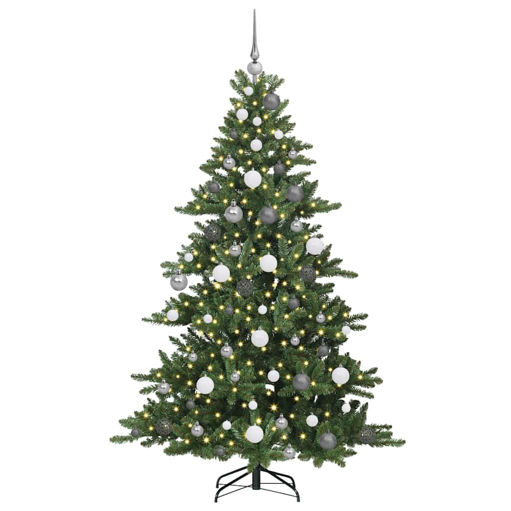 Albero di Natale Artificiale con Rami Pieghevoli 180 cm PVC