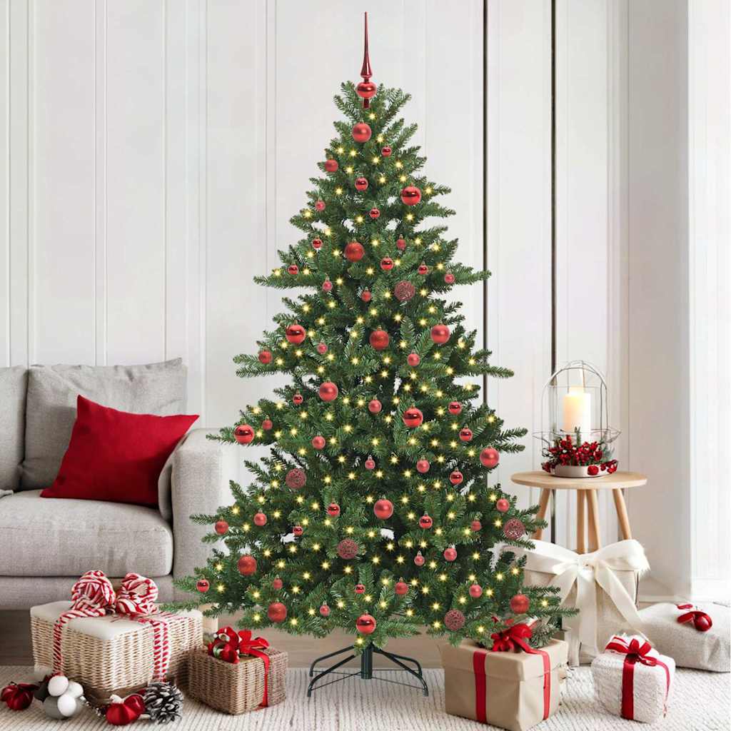 Albero di Natale Artificiale con Rami Pieghevoli 180 cm PVC