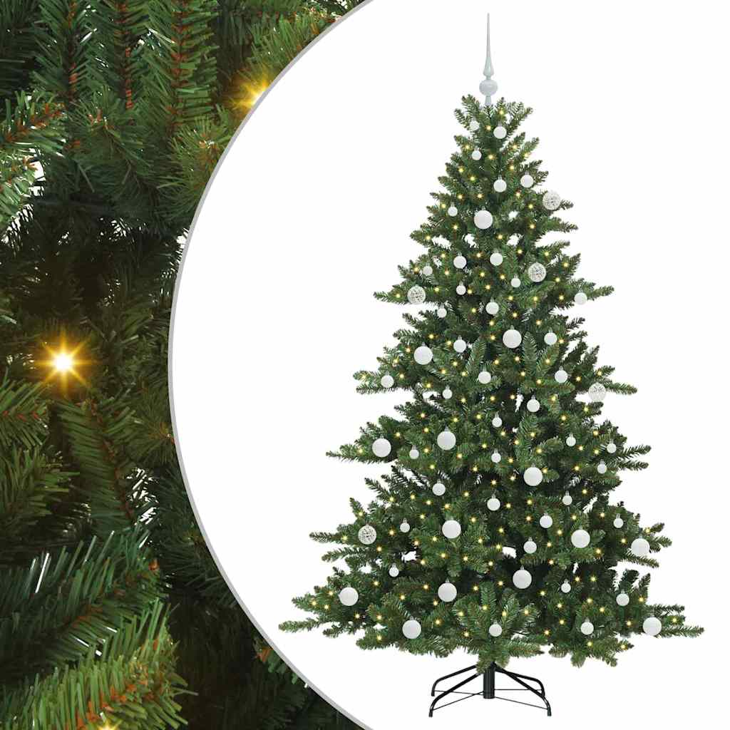 Albero di Natale Artificiale con Rami Pieghevoli 180 cm PVC
