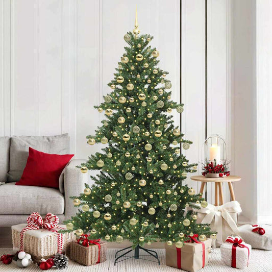 Albero di Natale Artificiale con Rami Pieghevoli 180 cm PVC