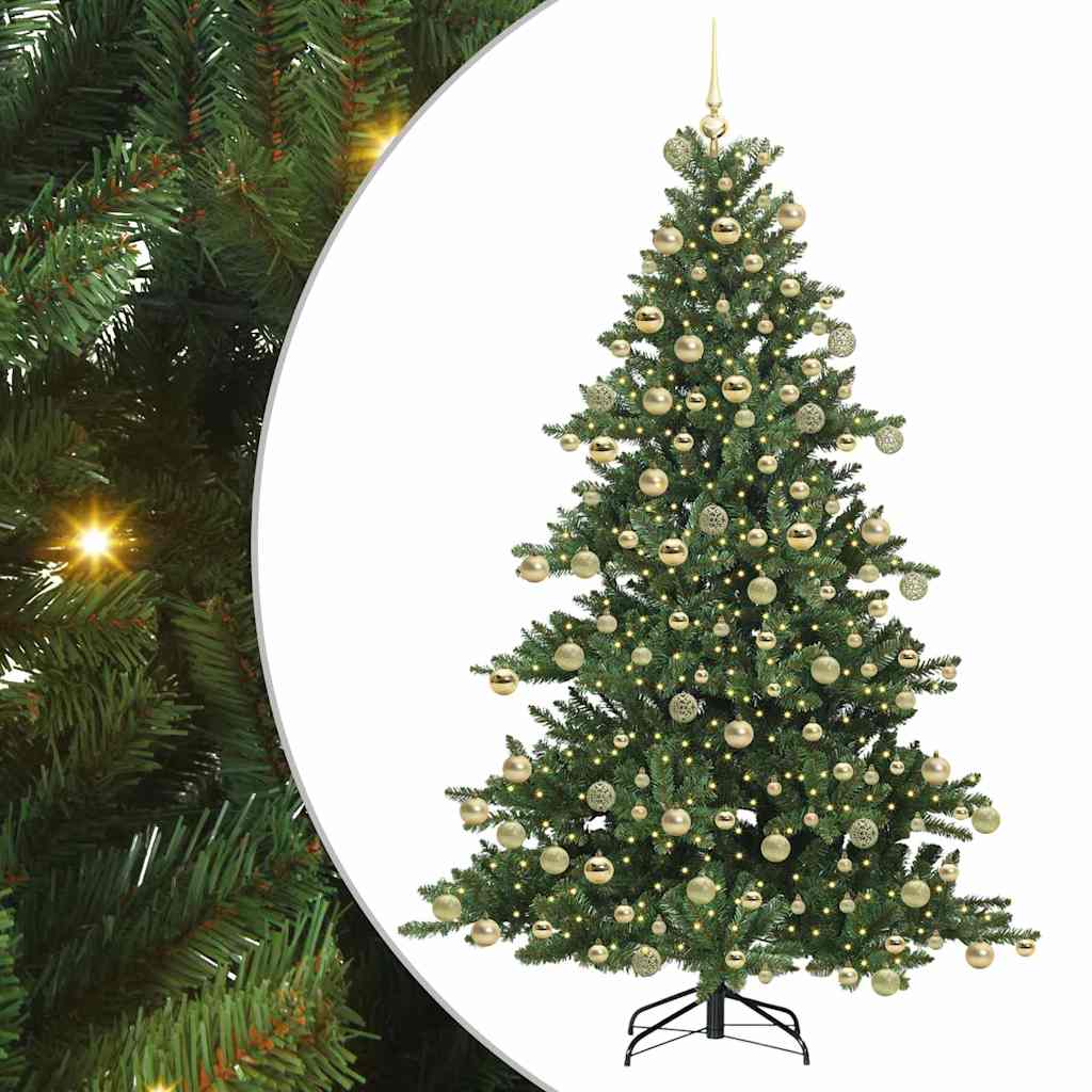 Albero di Natale Artificiale con Rami Pieghevoli 180 cm PVC