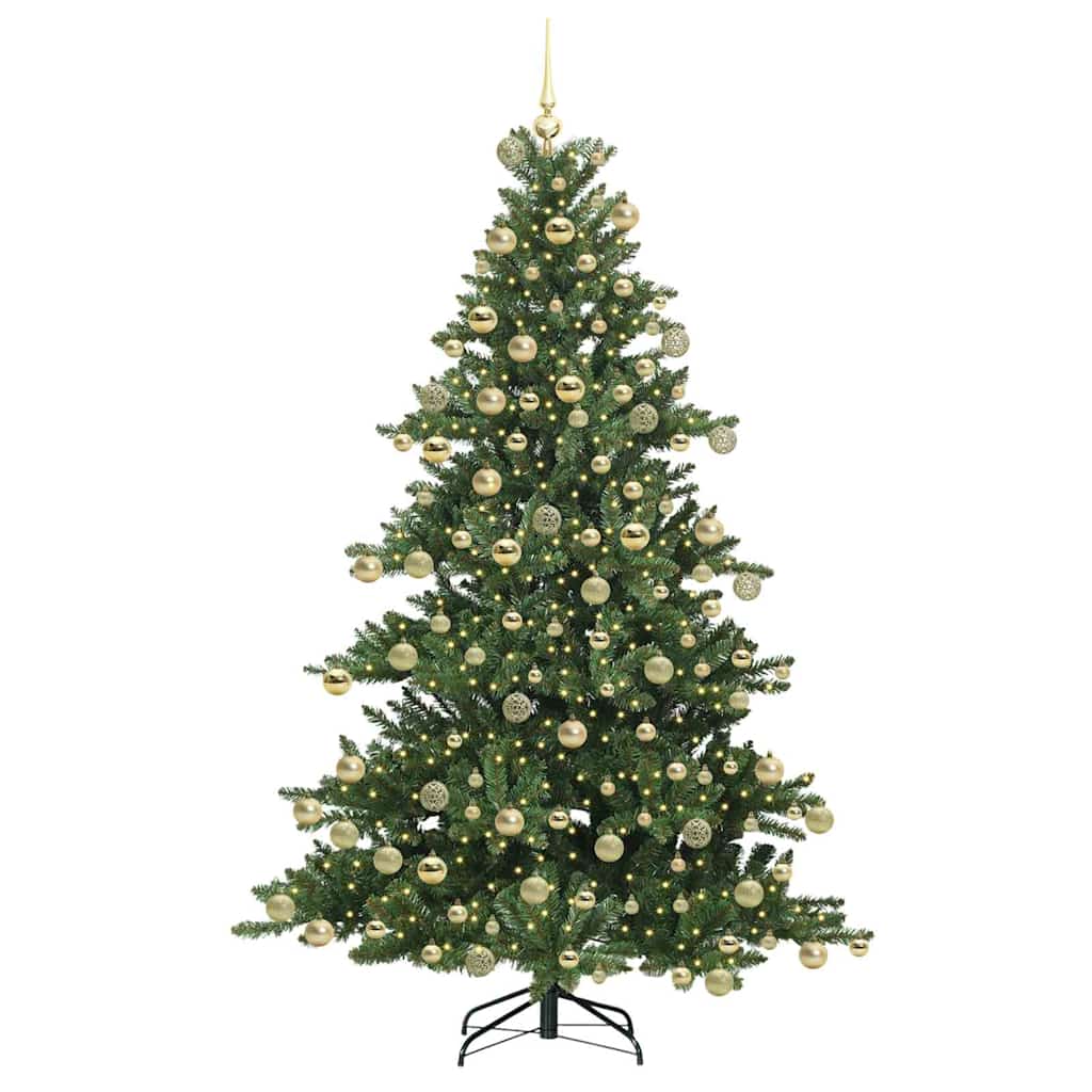 Albero di Natale Artificiale con Rami Pieghevoli 180 cm PVC