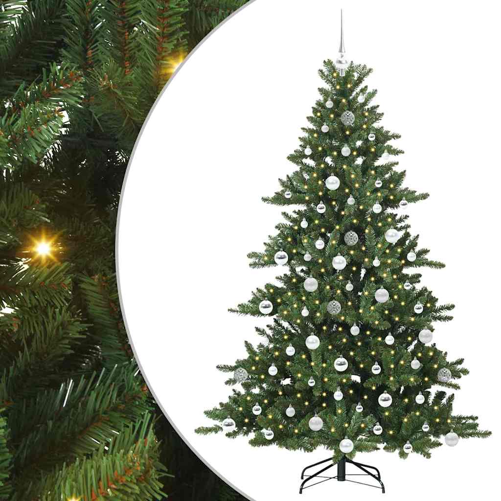 Albero di Natale Artificiale con Rami Pieghevoli 180 cm PVC