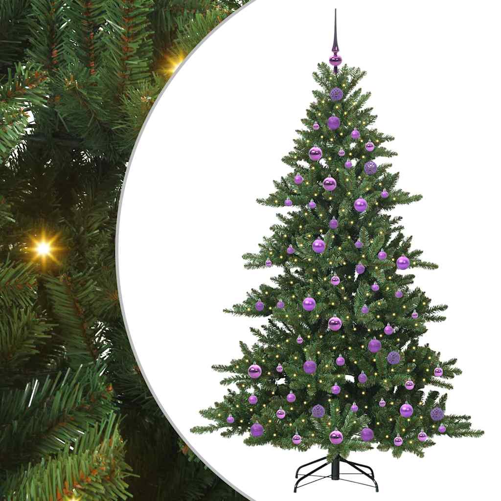 Albero di Natale Artificiale con Rami Pieghevoli 180 cm PVC