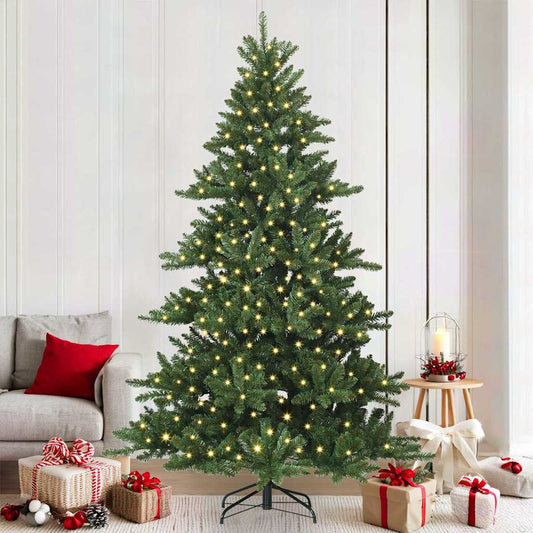 Albero di Natale Artificiale con Rami Pieghevoli 210 cm PVC