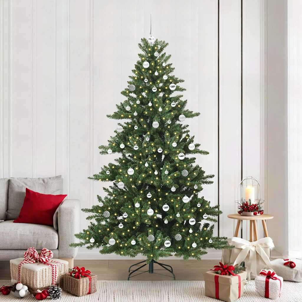 Albero di Natale Artificiale con Rami Pieghevoli 210 cm PVC