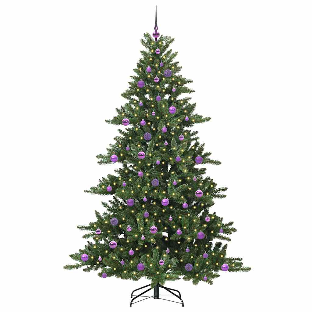 Albero di Natale Artificiale con Rami Pieghevoli 210 cm PVC