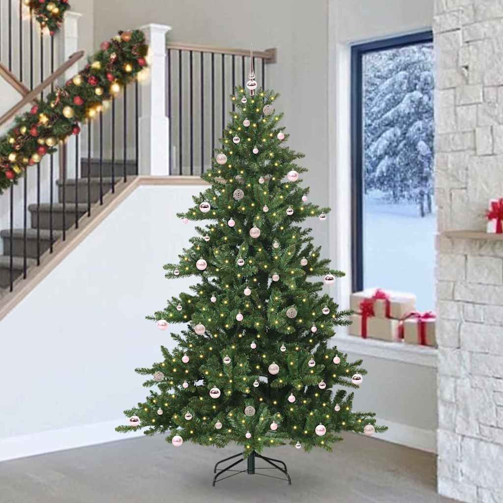 Albero di Natale Artificiale con Rami Pieghevoli 240 cm PVC