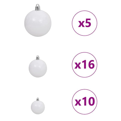 Albero di Natale Artificiale con Rami Pieghevoli 180 cm PVC