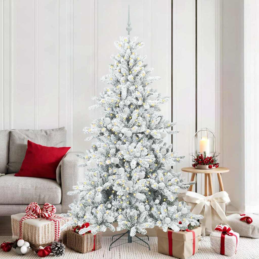Albero di Natale Artificiale con Rami Pieghevoli 180 cm PVC