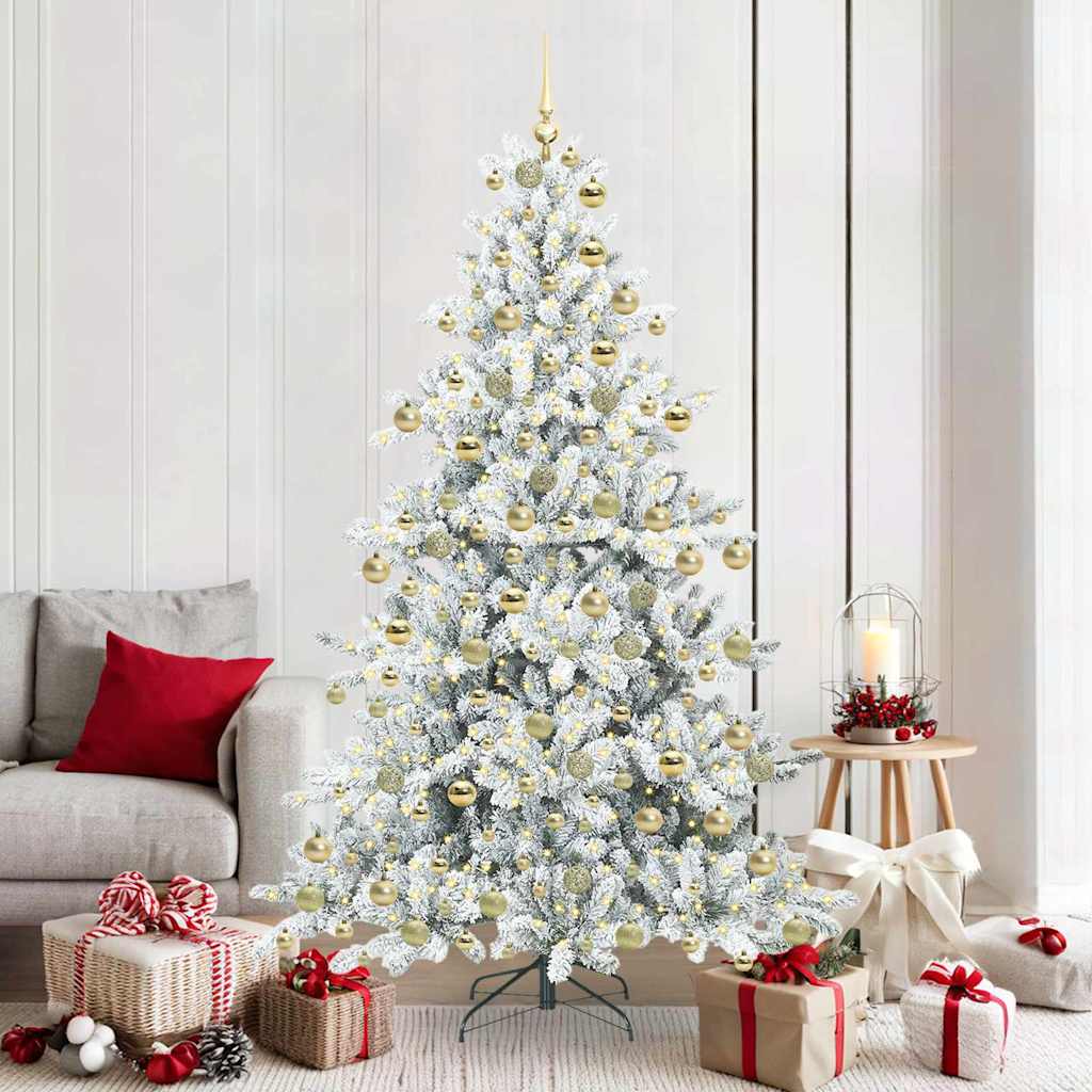 Albero di Natale Artificiale con Rami Pieghevoli 180 cm PVC