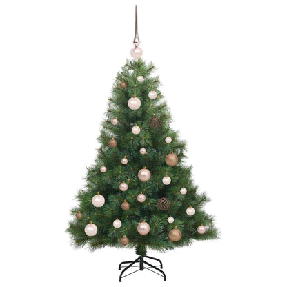 Albero di Natale artificiale con 150 LED Verde 120 cm PE e PVC