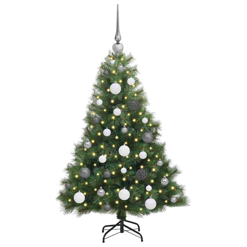 Albero di Natale artificiale con 150 LED Verde 120 cm PE e PVC