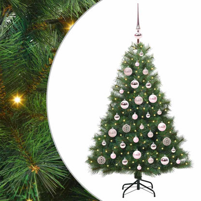 Albero di Natale artificiale con 150 LED Verde 120 cm PE e PVC